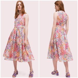 Kate Spade Floral Dot Burnout Dress size 14
